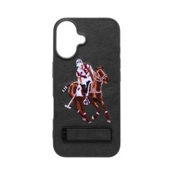 Designer Hard Case US Polo with Support for Apple iPhone 16 Black Designer Hard Case US Polo with Support for Apple iPhone 16 Black