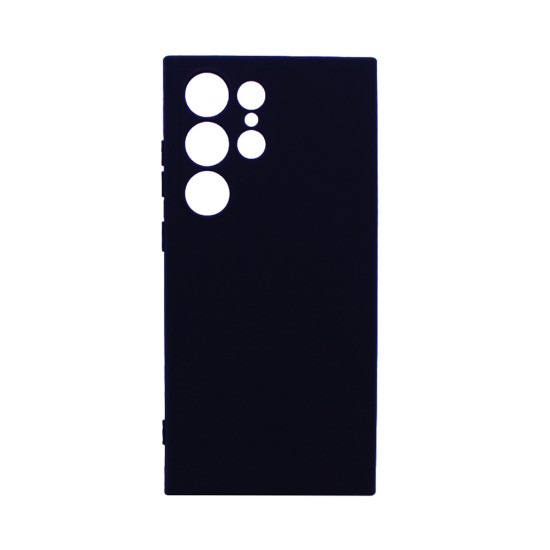 Capa de Silicone com Moldura de Câmera para Samsung Galaxy S25 Ultra Preto
