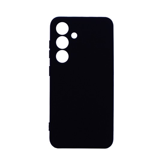 Capa de Silicone com Moldura de Câmera para Samsung Galaxy S25 Plus Preto