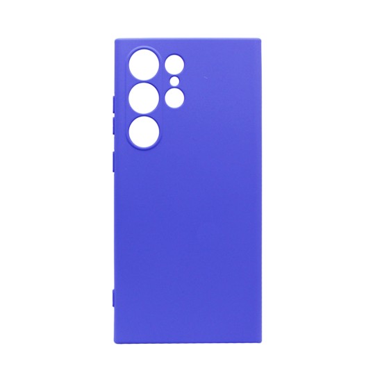 Funda de Silicona con Marco de Cámara para Samsung Galaxy S25 Ultra Púrpura