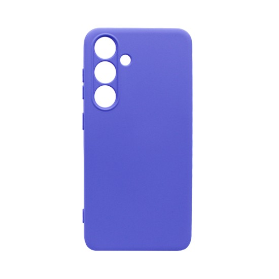 Capa de Silicone com Moldura de Câmera para Samsung Galaxy S25 Plus Roxo