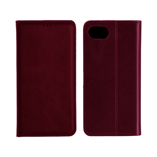 Capa Flip de Couro com Bolso Interno para Apple iPhone 16E Vermelho Capa Flip de Couro com Bolso Interno para Apple iPhone 16E Vermelho
