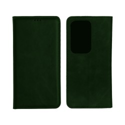 Leather Flip Cover with Internal Pocket for Oppo Reno13 F Green Leather Flip Cover with Internal Pocket for Oppo Reno13 F Green