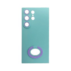 Silicone Case with Support Ring for Samsung Galaxy S23 Ultra Green Silicone Case with Support Ring for Samsung Galaxy S23 Ultra Green