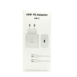 SAMSUNG CHARGER ADAPTER EP-TA800NB EGEU TYPE-C TO TYPE-C WITH CABLE 5A 45W WHITE