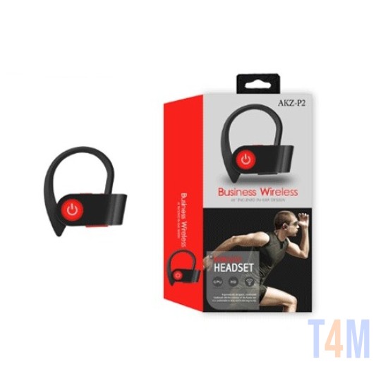 AKZ-P2 NEW SINGLE EAR HOOK WIRELESS EARBUD RED