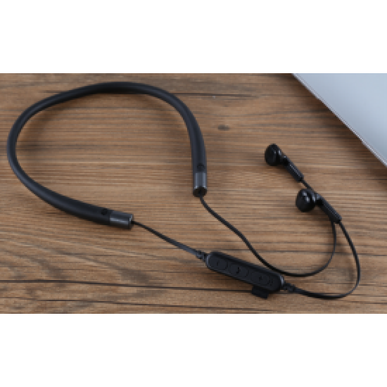 TF-300 SPORTS BLUETOOTH WIRELESS EARPHONE NECKBAND STEREO EARBUDS SUPPORT TF CARD PRETO