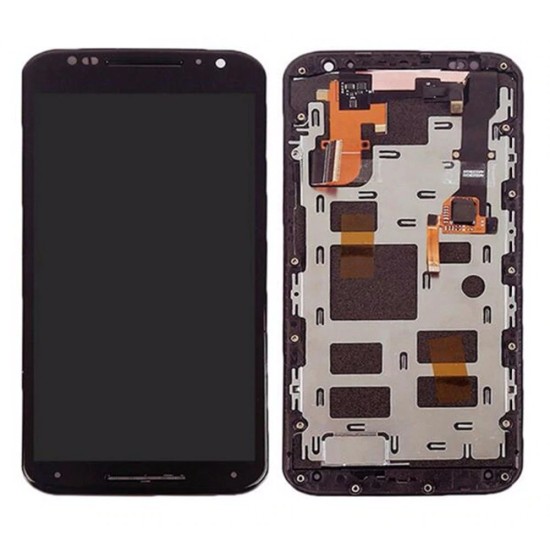 TOUCH+LCD COM FRAME MOTO X 2ND GENERATION XT1092, XT1095,XT1096 PRETO