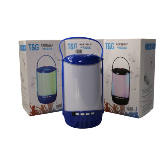 ALTAVOZ PORTÁTIL WIRELESS TG-606 AUX/USB/TARJETA DE MEMORIA AZUL