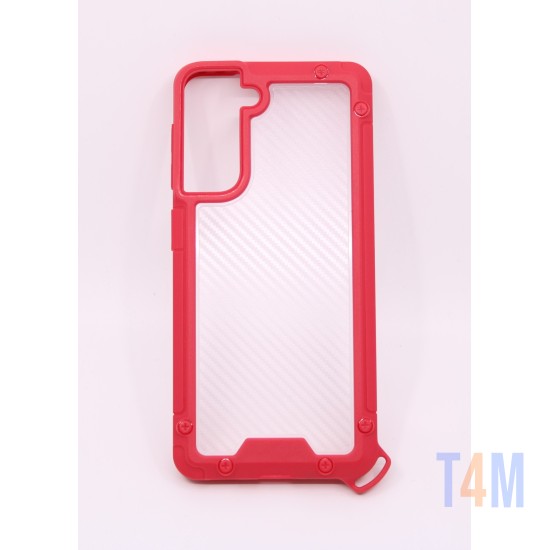 CAPA HARD SELICONE PARA SAMSUNG S21 5G VERMELHO