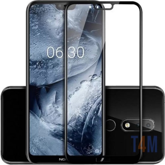 SCREEN GLASS PRTECTOR 10D NOKIA 6.1 PLUS BLACK