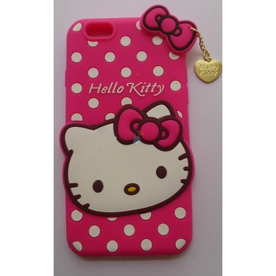 CAPA DE SILICONE HELLO KITTY IPHONE 6G / 6S ROSA