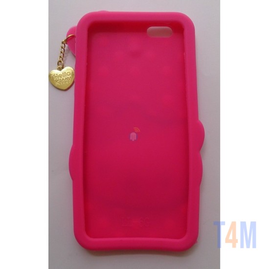 CAPA DE SILICONE HELLO KITTY IPHONE 6G / 6S ROSA