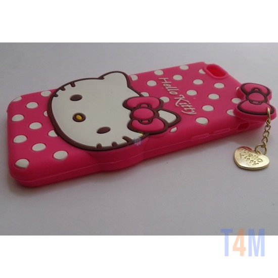 CAPA DE SILICONE HELLO KITTY IPHONE 6G / 6S ROSA