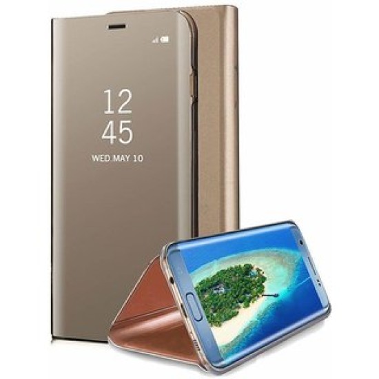 FLIP COVER "CLEAR VIEW" SAMSUNG GALAXY NOTE 10/N970 DOURADO