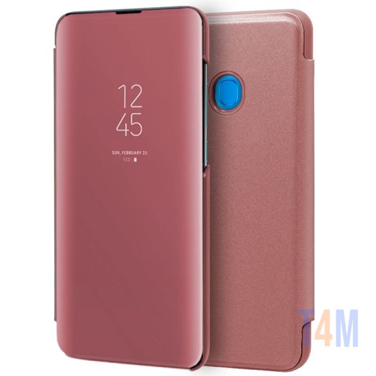 FLIP COVER "CLEAR VIEW" SAMSUNG GALAXY A30S  ROSA DOURADO