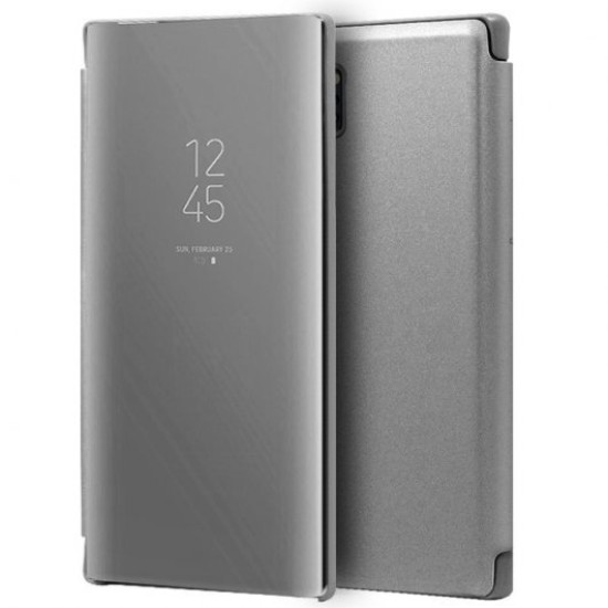 FLIP COVER "CLEAR VIEW" SAMSUNG GALAXY NOTE 10/N970  PRATEADO