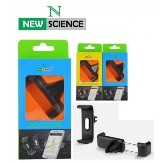 NEW SCIENCE PORTABLE CAR AIR VENT SUPORTE DE TELEFONE MÓVEL 3.4 POLEGADA CINZA