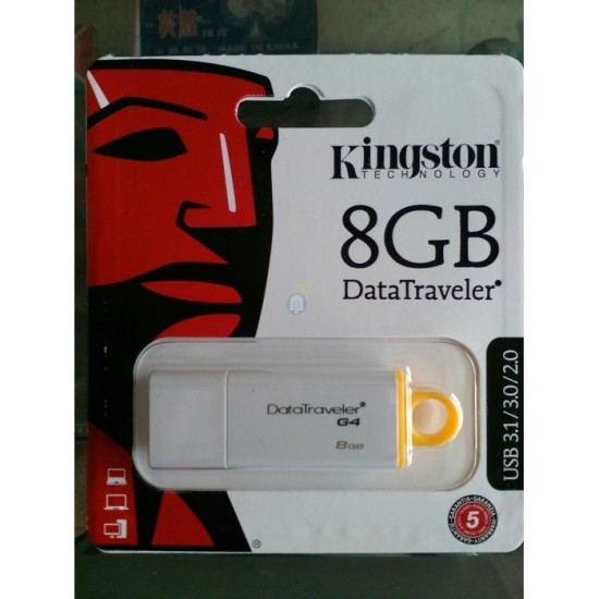 PENDRIVE KINGSTON 8GB USB FLASH 3.1 / 3.0 / 2.0 G4 - DTIG4/8GB