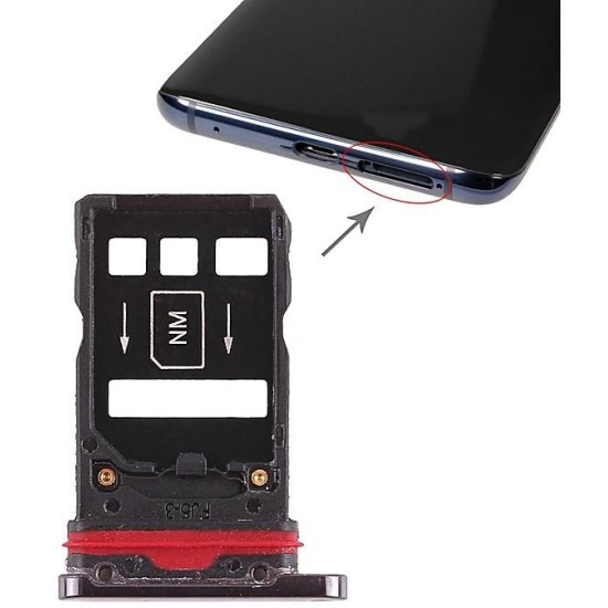 SIM HOLDER  HUAWEI MATE 20 PRO OUTSIDE PRETO