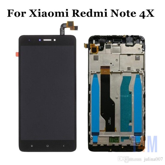 TOUCH+LCD+FRAME XIAOMI REDMI NOTE 4X PRETO