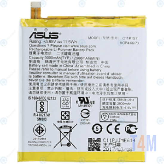 BATTERY ASUS ZENFONE 3 ZE552KL C11P1511-2 2900MAH VERSION 1