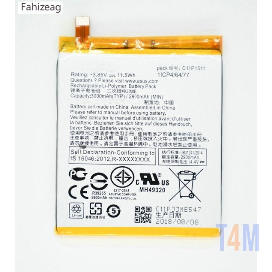 BATTERY ASUS ZENFONE 3 ZE552KL C11P1511-2 2900MAH VERSION 2 