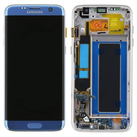 TOUCH+DISPLAY+FRAME SAMSUNG GALAXY S7 EDGE G935 AZUL (SERIVE PACK GH97-18533C)