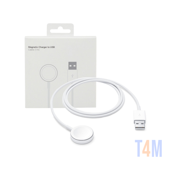 CABLE DE CARGA MAGNÉTICO PARA APPLE WATCH 1M BLANCO