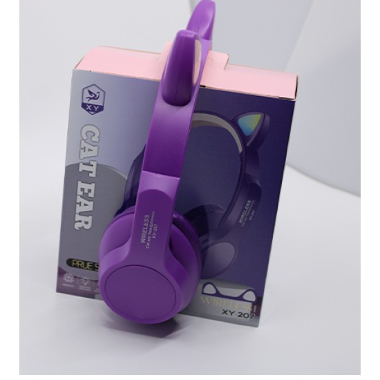  CAT EAR SHAPE WIRELESS HEADPHONE XY-207 WITH NOISE CANCELING FUNCTION PURPLE