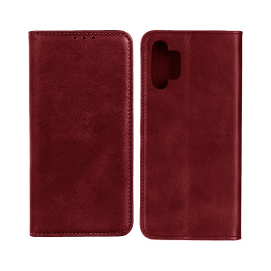 Leather Flip Cover with Internal Pocket For Samsung Galaxy A13 5g Brown