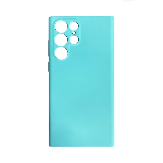 Capa de Silicone com Moldura de Câmera para Samsung Galaxy S22 Ultra Verde