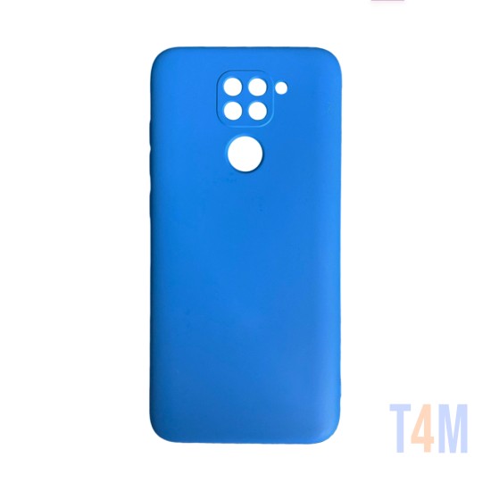 Funda de Silicona con Marco de Cámara para Xiaomi Redmi Note 9 Azul