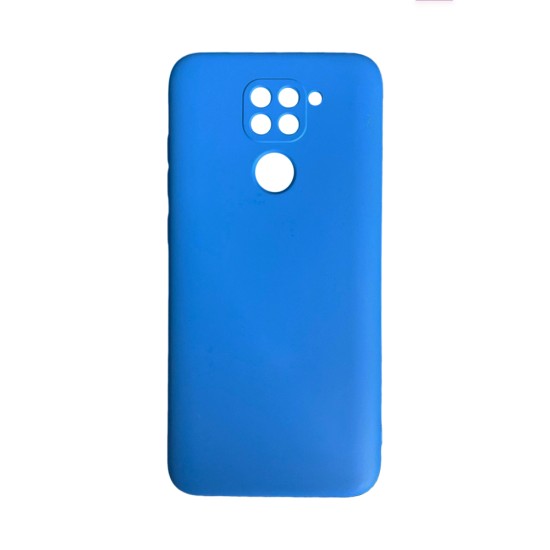 Capa de Silicone com Moldura de Câmera para Xiaomi Redmi Note 9 Azul