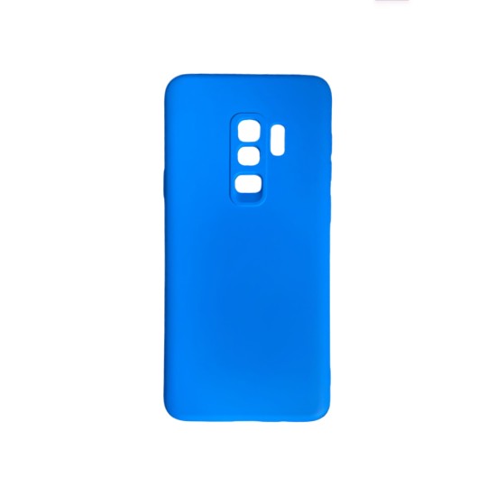 Silicone Case with Camera Shield for Samsung Galaxy S9 Plus Blue