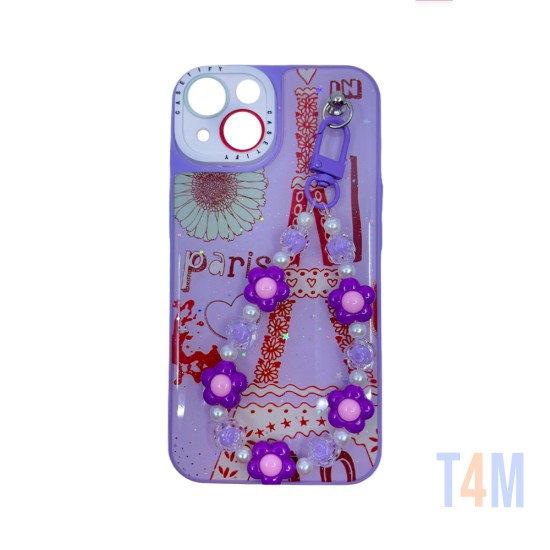 Capa Duro Designer Para Apple iPhone 14 Roxo