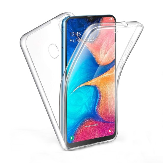 Capa de Silicone 360º para Samsung Galaxy A20s Transparente