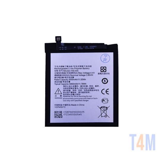 Bateria HE345 para Nokia 6 2018 3060mAh