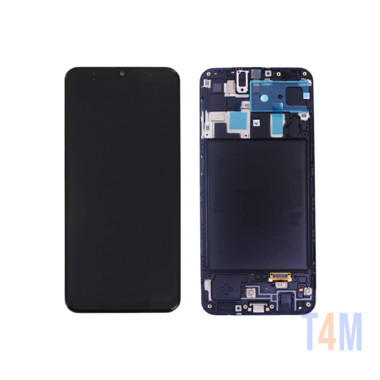 TOUCH+DISPLAY+FRAME SAMSUNG GALAXY A20/A205 BLACK (SERVICE PACK GH82-19571A/19572A/21250A)