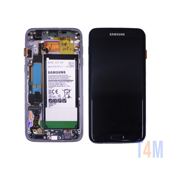 Touch+Display com Frame and Battery Samsung Galaxy S7 Edge/G935 5,5" Service Pack (GH82-13359A) Preto