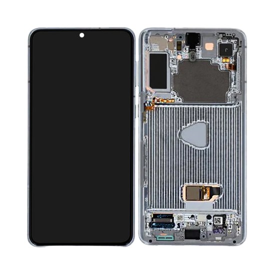 Touch+Display+Frame Samsung Galaxy S21 Plus 5G/G996 Service Pack Prata Fantasma