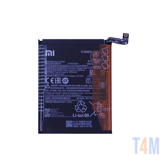 Battery BN53 for Xiaomi Redmi Note 9 Pro/Redmi Note 10 Pro 5000mAh