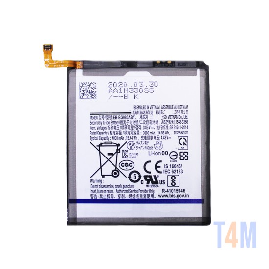 Batería EB-BG980ABY para Samsung Galaxy S20/G980F 4000mAh