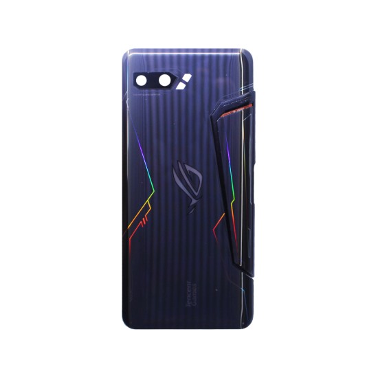 Tampa Traseira com Lente da Câmera (Glass Parts) Asus ROG Phone 2 ZS660KL Preto