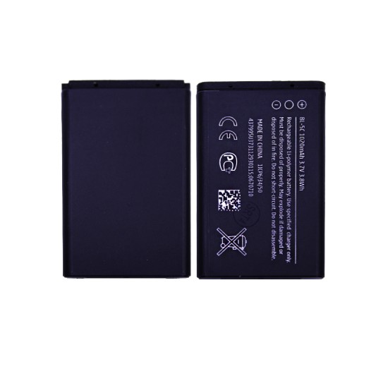 Battery BL-5C for NOKIA 1100/1100/1110/1110I/1112/1200/1208/1209/1600/1650/1680C/1800/2300/2310/2323C/2330C/260 1020mAh