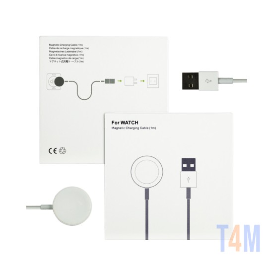 CABLE DE CARGA MAGNÉTICO PARA WATCH 1M BLANCO