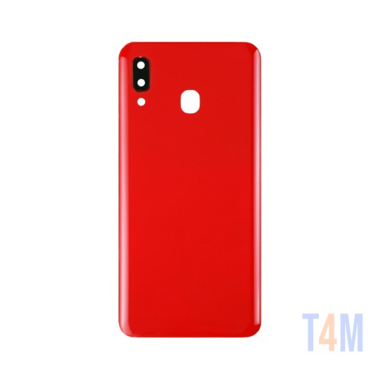 Tapa Trasera+Lente de Cámara Samsung Galaxy A20/A205 Rojo