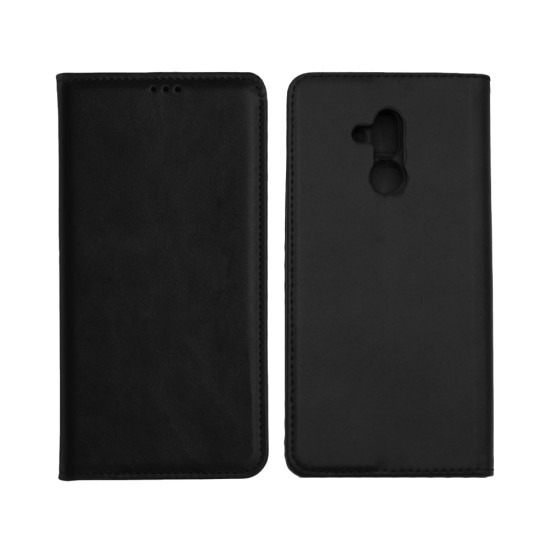 Capa de Couro com Bolso Interno para Huawei Mate 20 Lite Preto