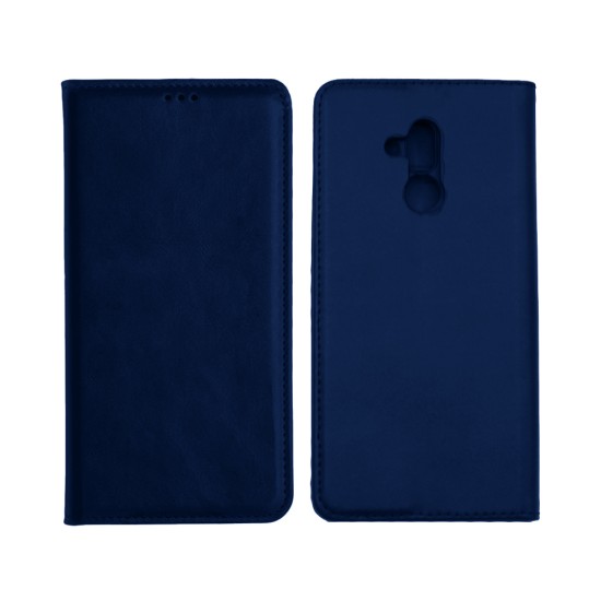 Capa de Couro com Bolso Interno para Huawei Mate 20 Lite Azul