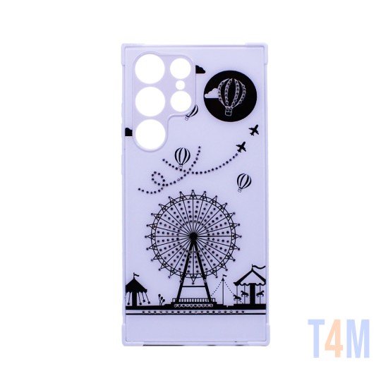 Capa Duro Designer para Samsung Galaxy S23 Ultra Branco